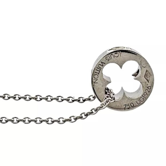 LOUIS VUITTON Necklace K18 white gold Pink sapphire Pandantif Ann Platt used - Picture 4 of 8